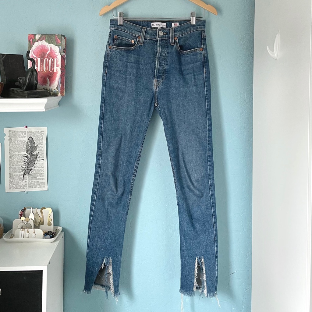 Re/Done Levis Forever Rinse Raw Hem Straight 27